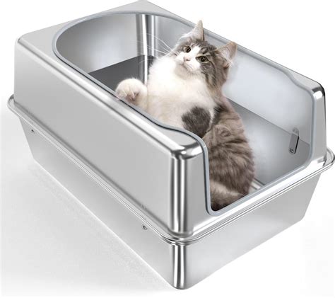 automatic litter box stainless steel|stainless steel litter box pros.